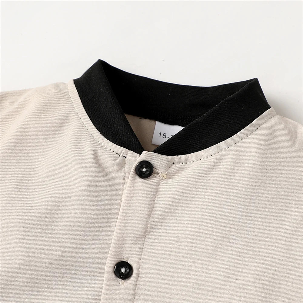 Conjunto de Verão para Menino Camisola com Estampa de Urso e Calções