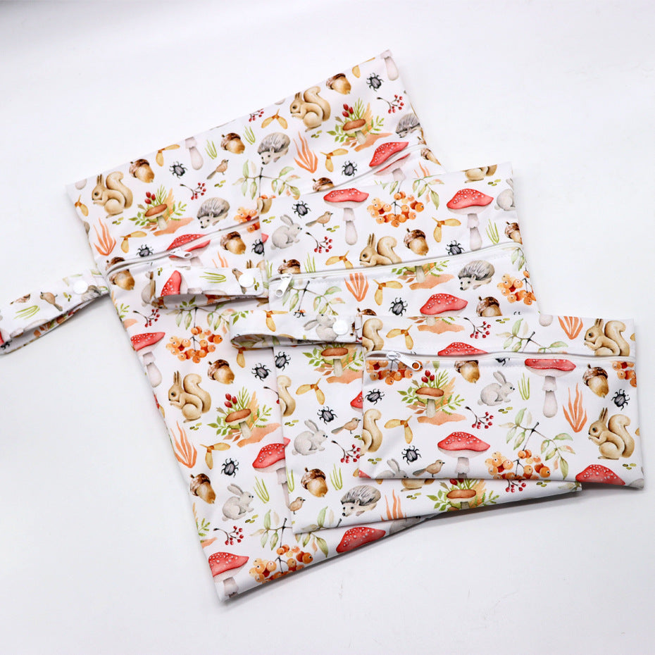 Conjunto de 3 Sacos Organizadores Multifuncionais para Fraldas de Bebé