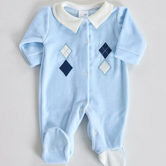 Babygrow Laminado Gola Piquet Menino