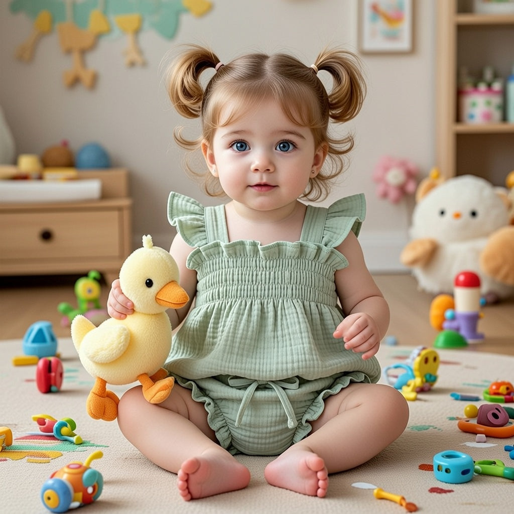 Conjunto de Verão para Menina – Top de Alças e Calções