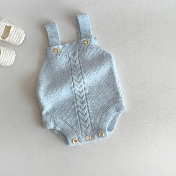 Macacão de Tricot com Alças para Bebé