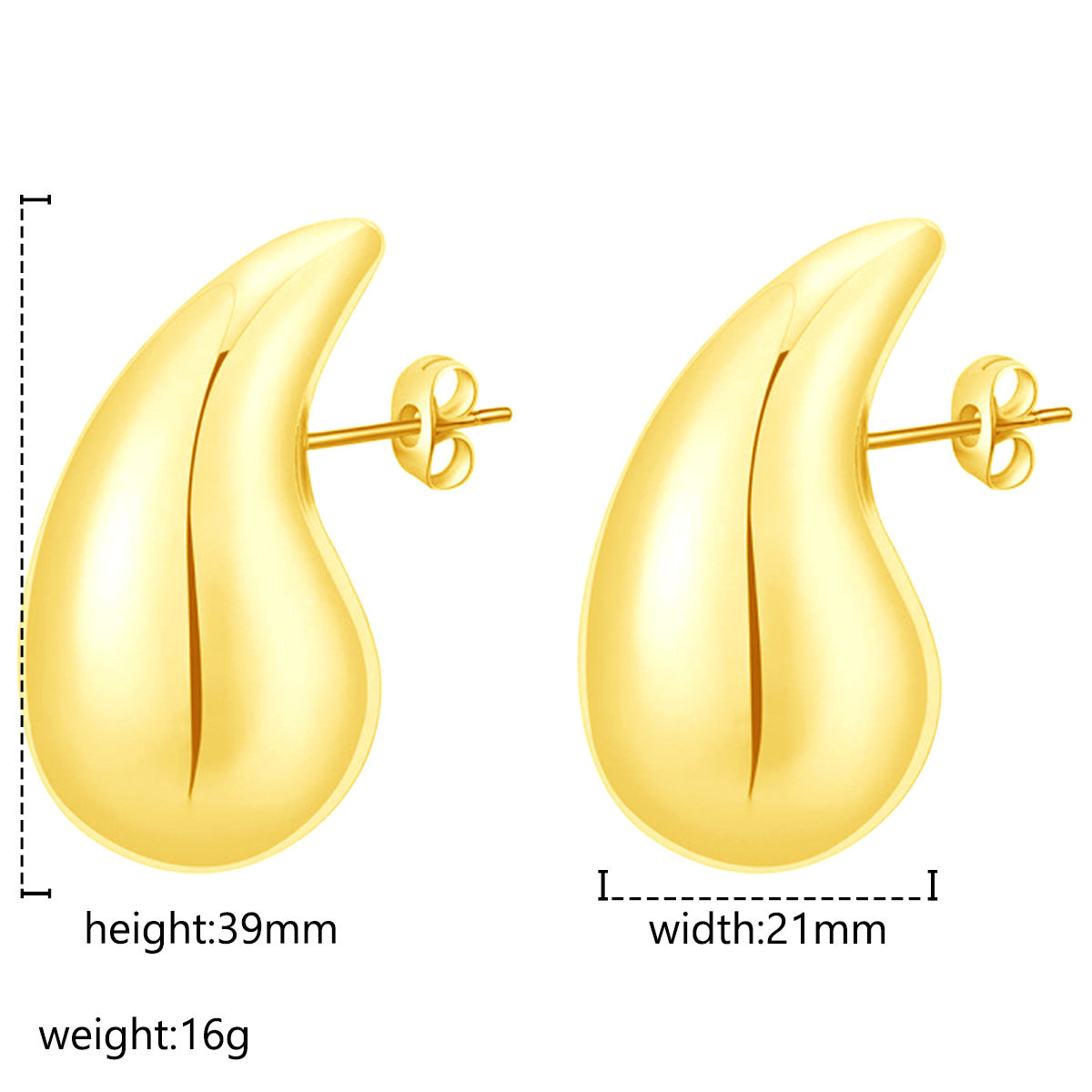 Brincos Gota Aço Inoxidável