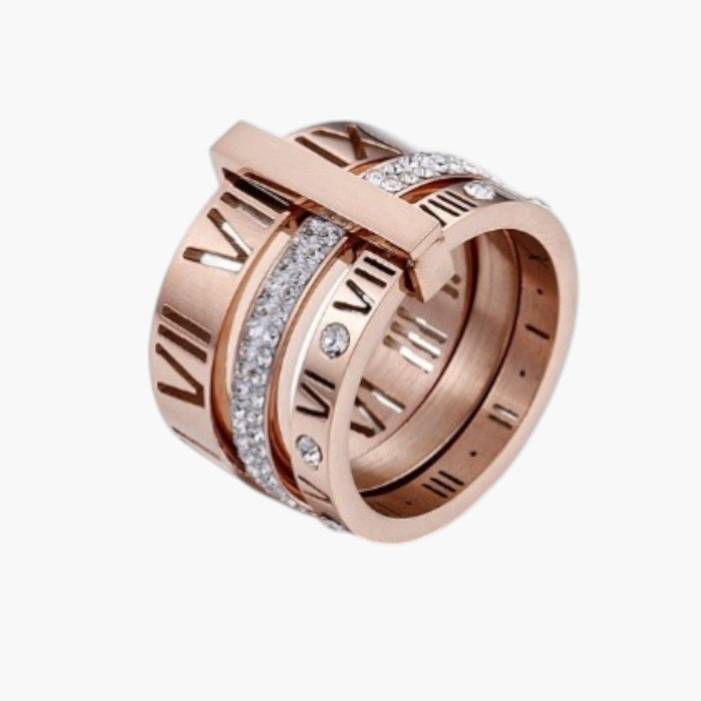 Anel Romano  – Aço Titânio Banhado