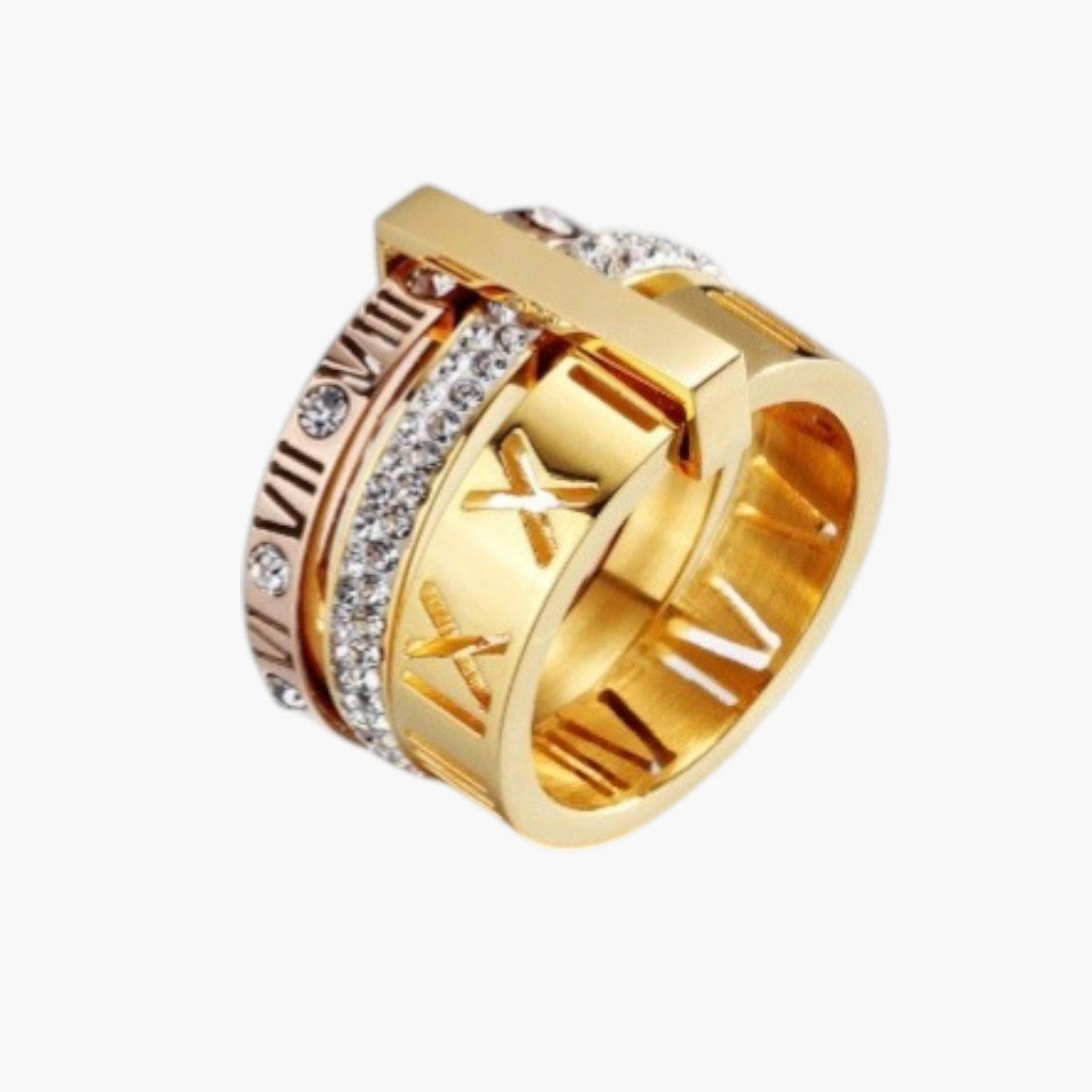 Anel Romano  – Aço Titânio Banhado