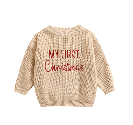 Camisola de Natal em Malha com Bordado