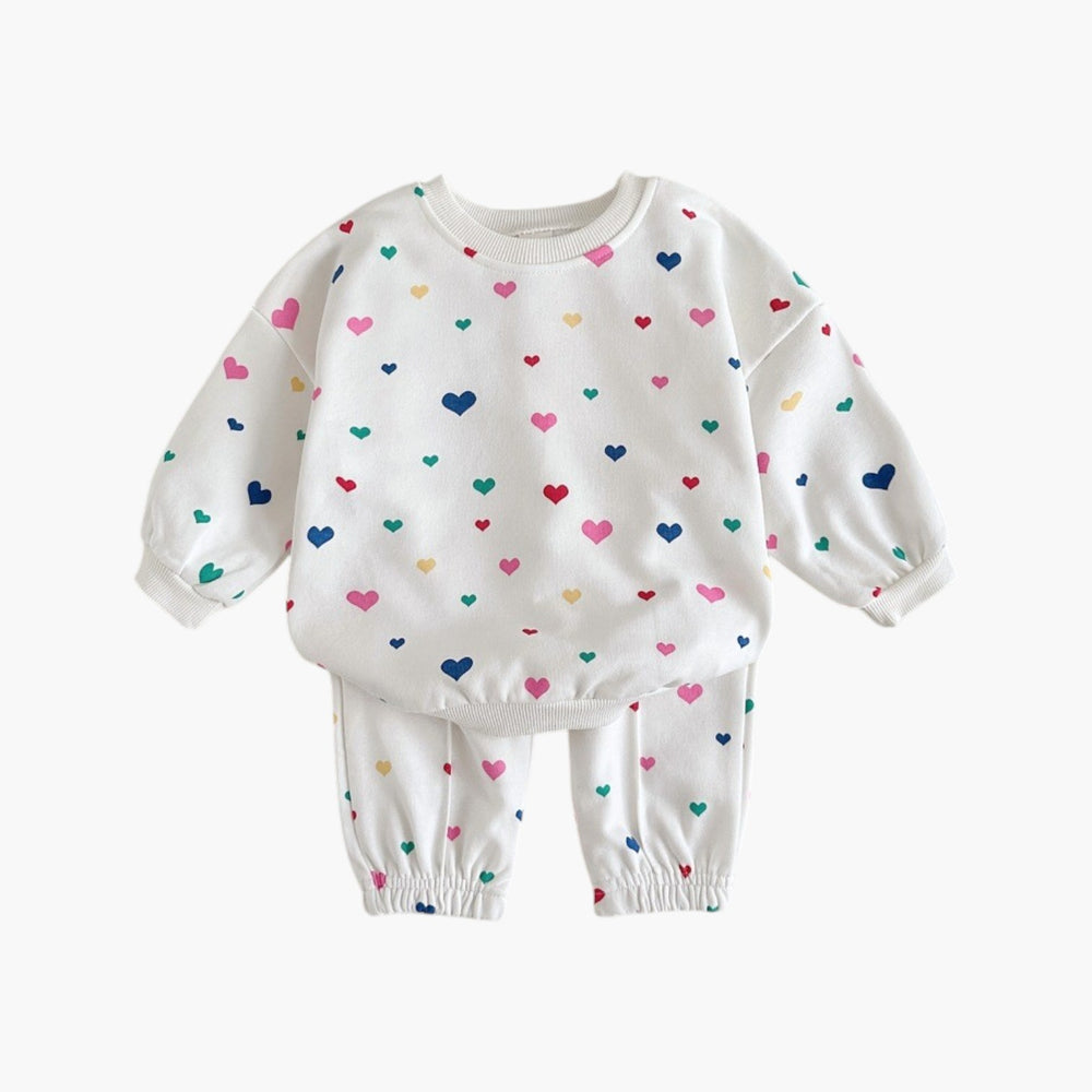 Conjunto Bebé Corações Coloridos