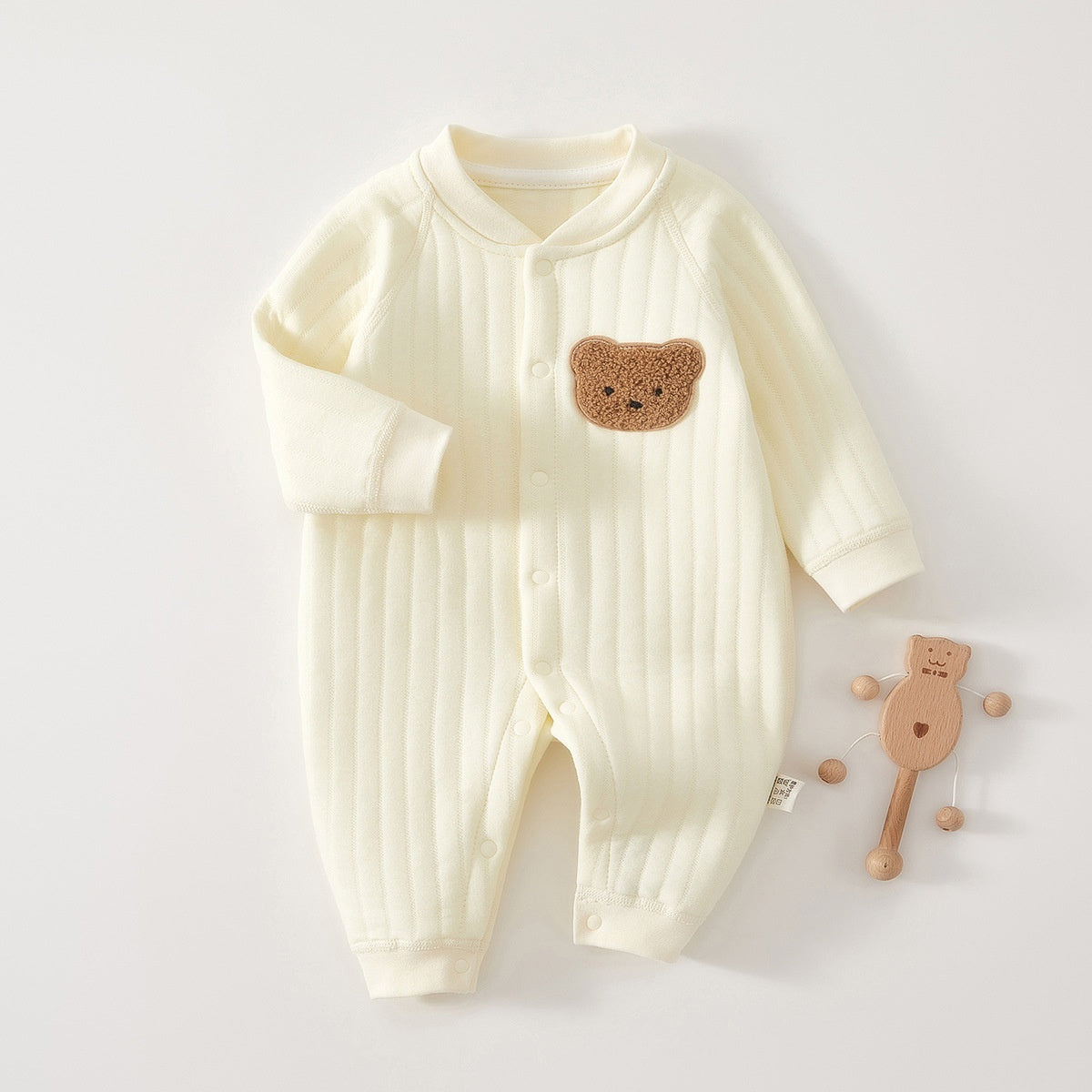 Babygrow de Algodão para Bebé com Manga Comprida