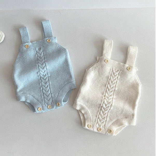 Macacão de Tricot com Alças para Bebé