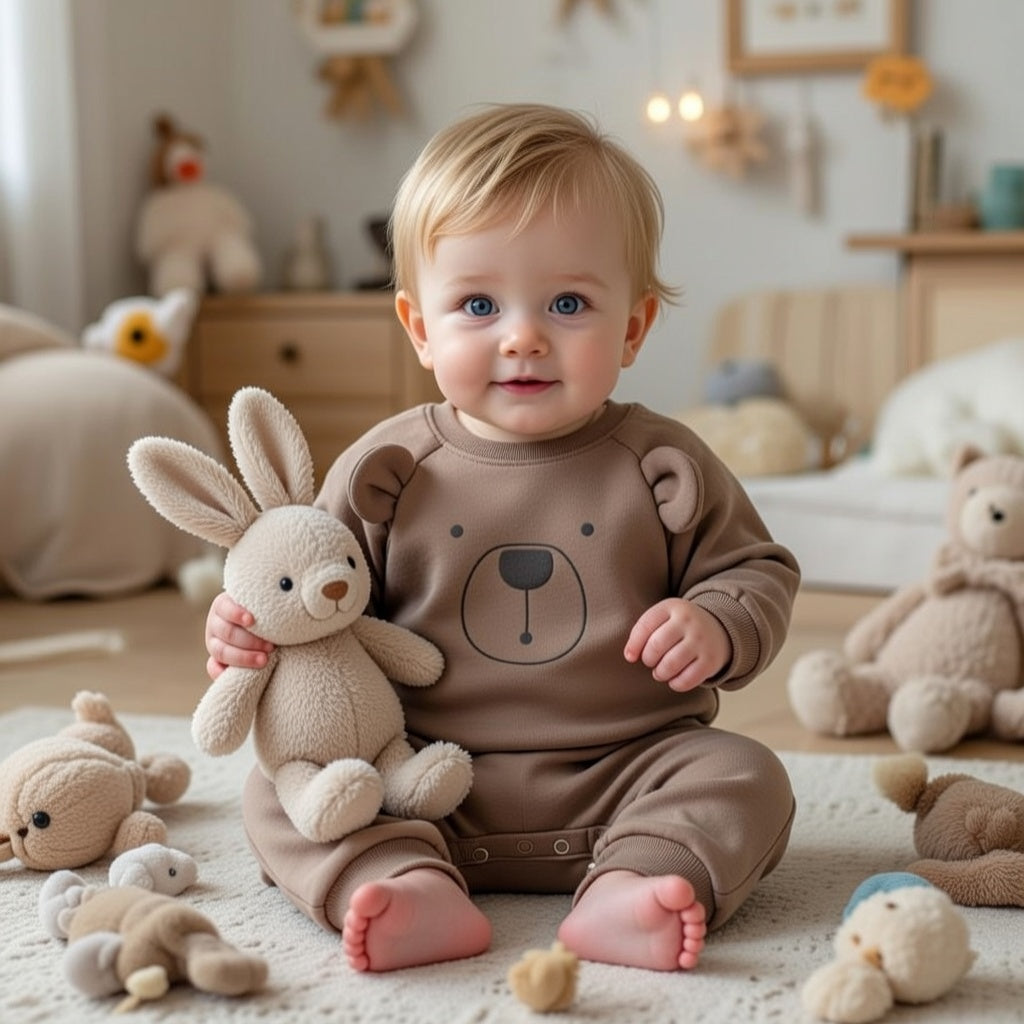 Macacão de Bebé com Ursinho