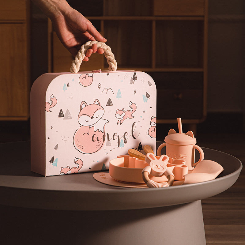 Conjunto de Alimentação de Silicone para Bebé com Caixa