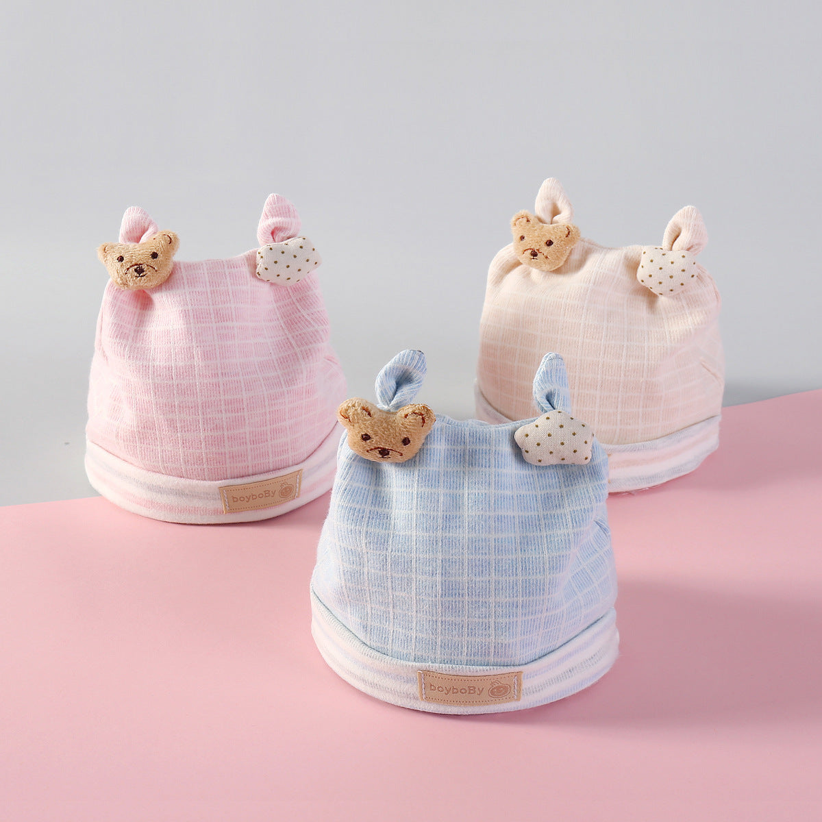 Gorros de Algodão para Recém-Nascido