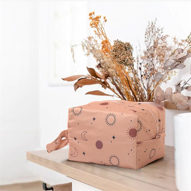 Bolsa Organizadora de Fraldas Impermeável com Estampado Vintage