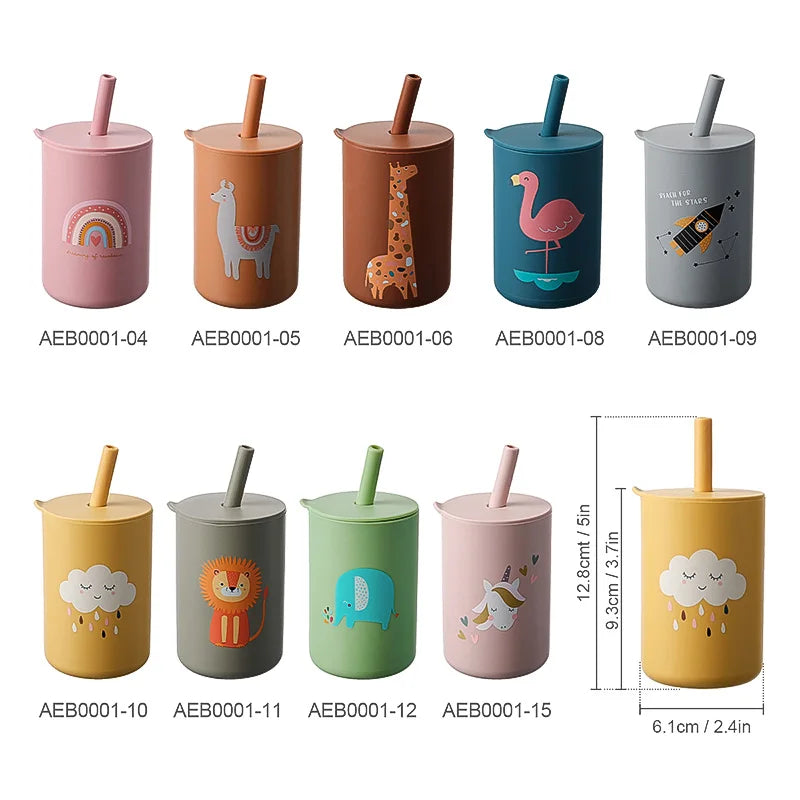 Caneca com Palhinha para Bebé em Silicone