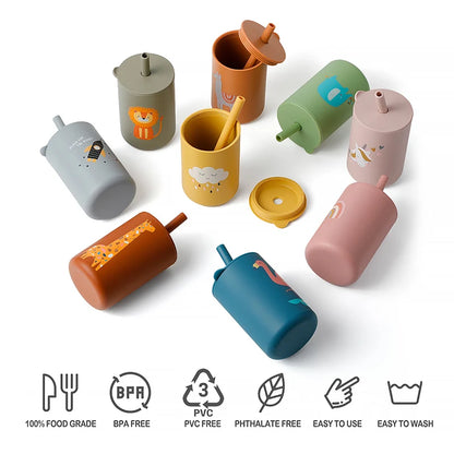 Caneca com Palhinha para Bebé em Silicone