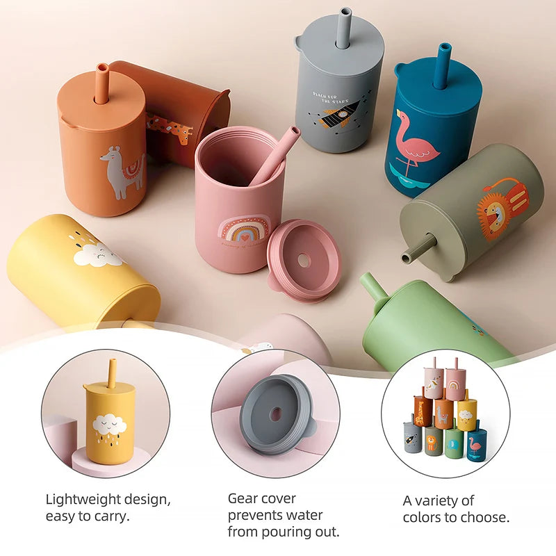 Caneca com Palhinha para Bebé em Silicone