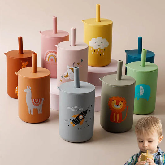 Caneca com Palhinha para Bebé em Silicone