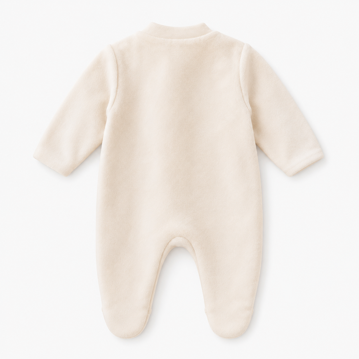 Babygrow de Bebé Elegance Bege com Detalhes em Renda