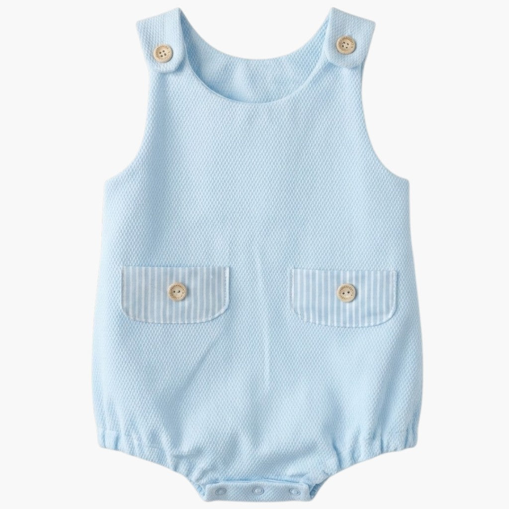 Fofo Infantil Azul Bebé com Bolsos Decorativos