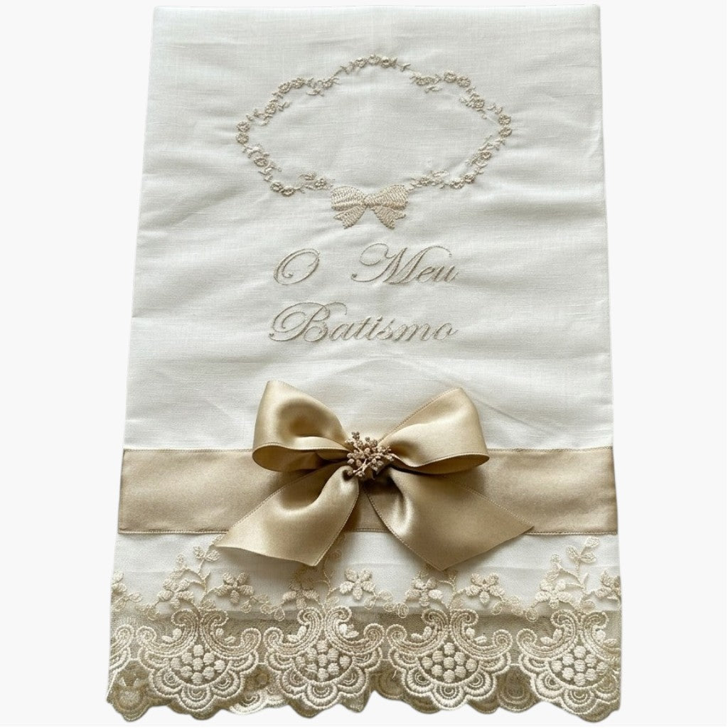 Conjunto de Batismo Verde Vintage Premium Sofisticação Clássica para um Momento Inesquecível