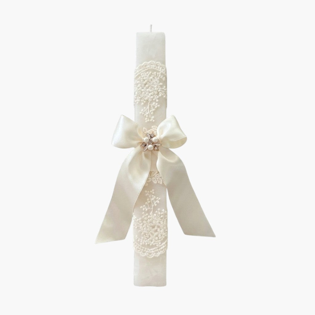 Vela de Batismo Pure Grace Elegância Intemporal para um Dia Inesquecível