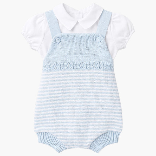 Macacão Infantil em Tricô de Algodão com Camisa
