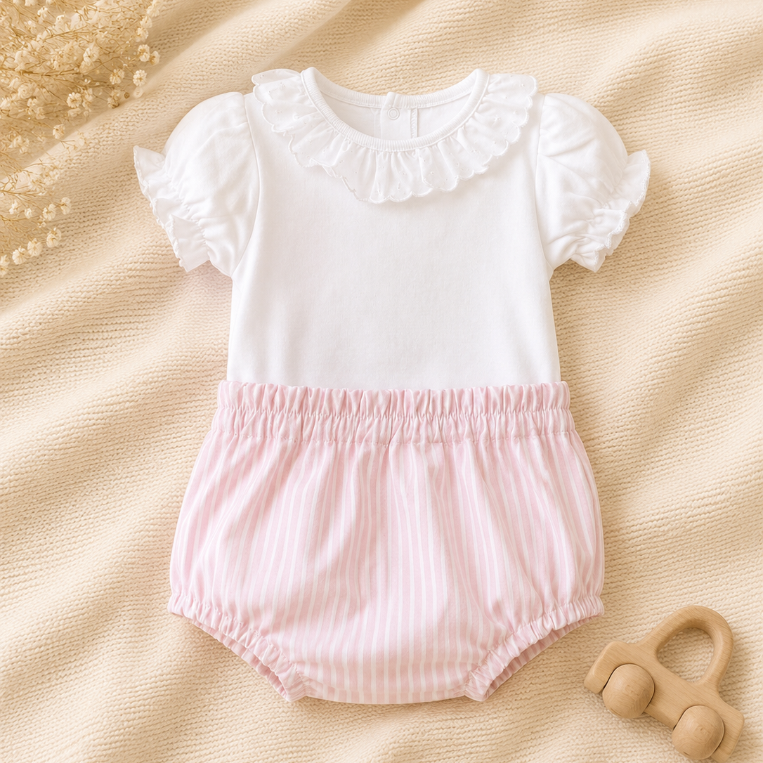 Conjunto Doce Encanto Rosa Elegância e Conforto para o Teu Bebé