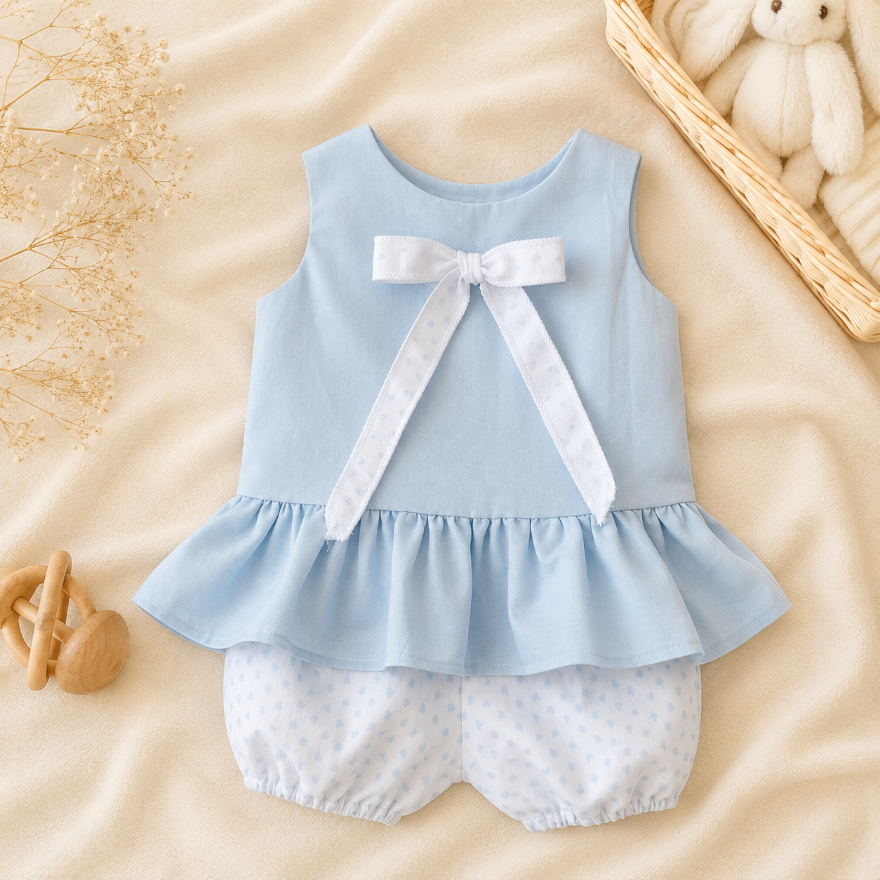 Conjunto Encanto Azul Bebé Elegância e Delicadeza para os Primeiros Momentos