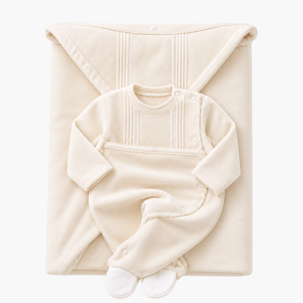 Conjunto de Bebé Primeiros Carinhos Babygrow e Manta Saco