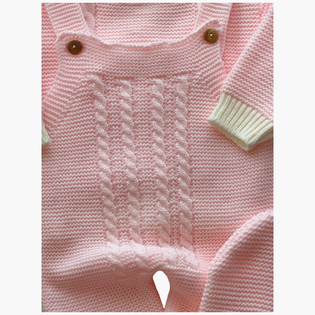 Conjunto Tricot Rosa Encanto 3 Peças