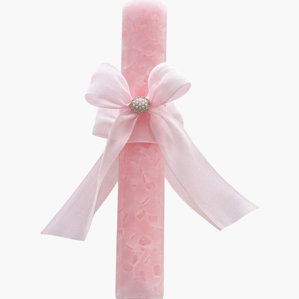 Vela de Batismo Pink Soft Grace – Doçura e Elegância para um Dia Inesquecível