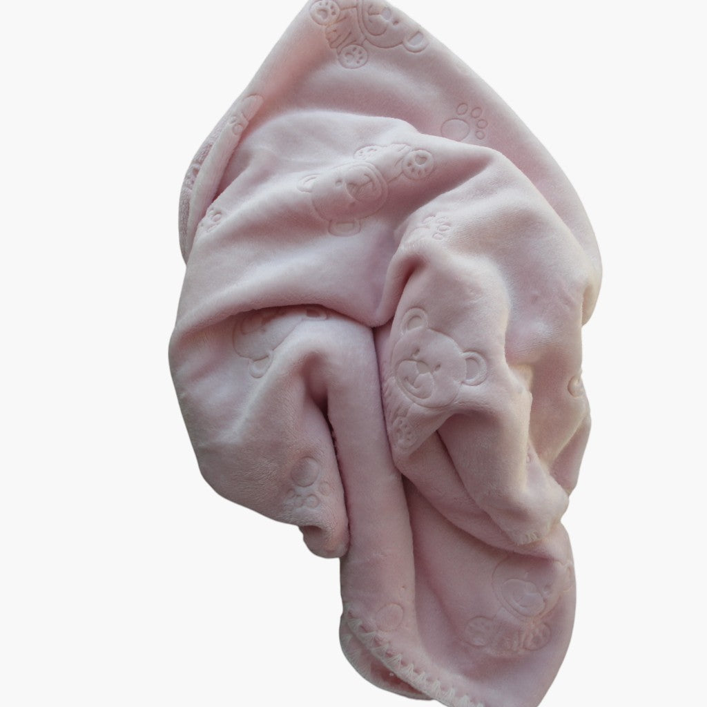 Manta Polar Ursinho Rosa Suavidade e Conforto para o Seu Bebé