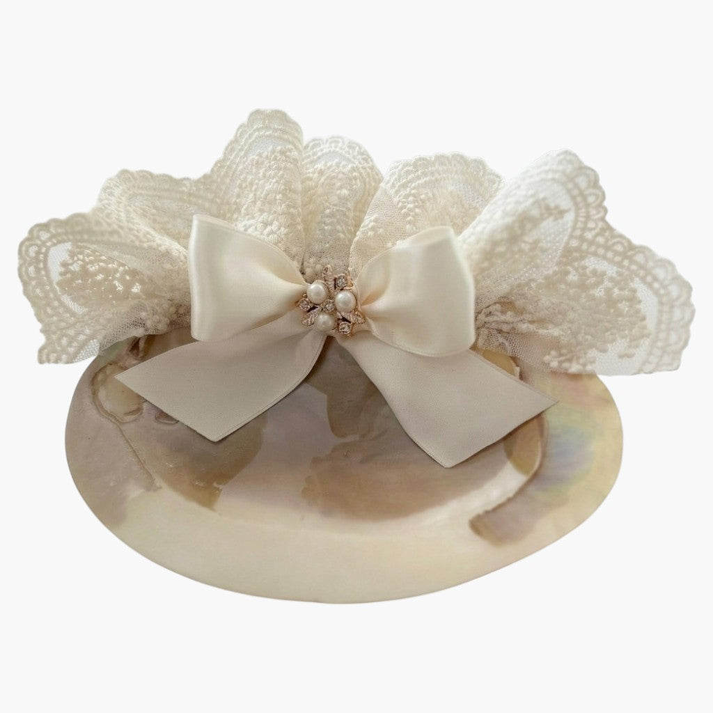 Concha Decorativa de Batismo Royal Lace Elegância e Delicadeza para um Momento Especial