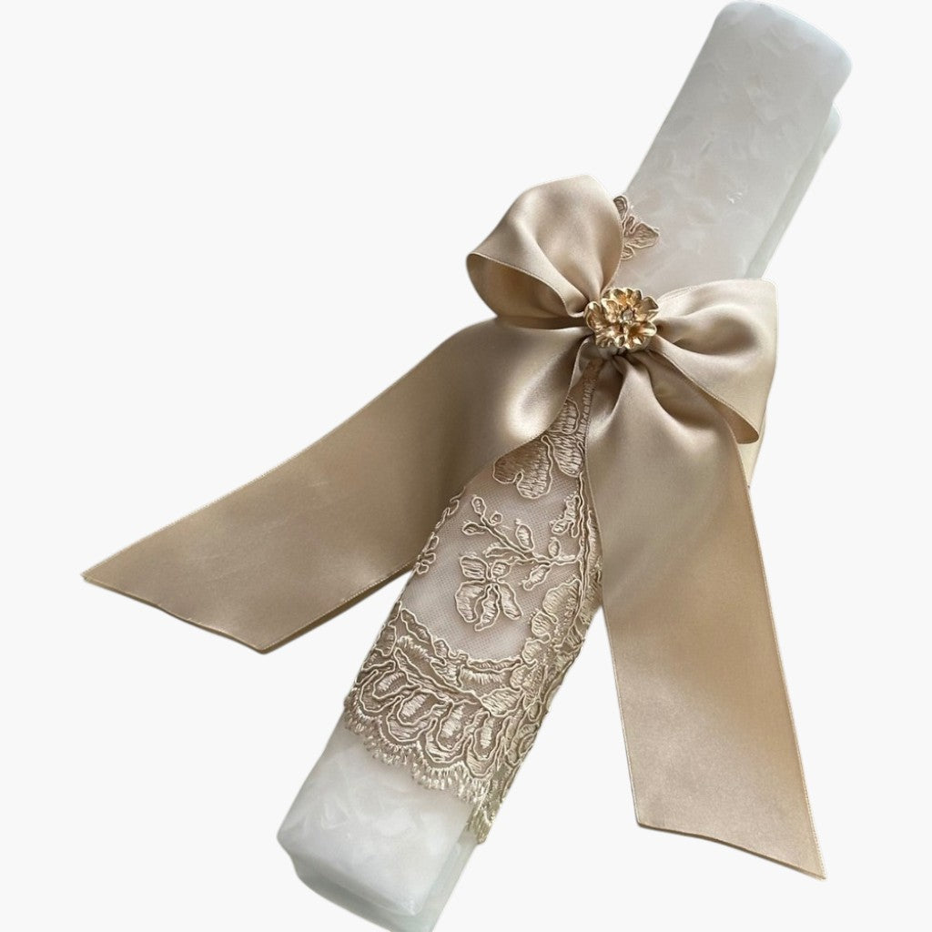 Vela de Batismo Golden Elegance Um Toque de Luxo para um Momento Eterno