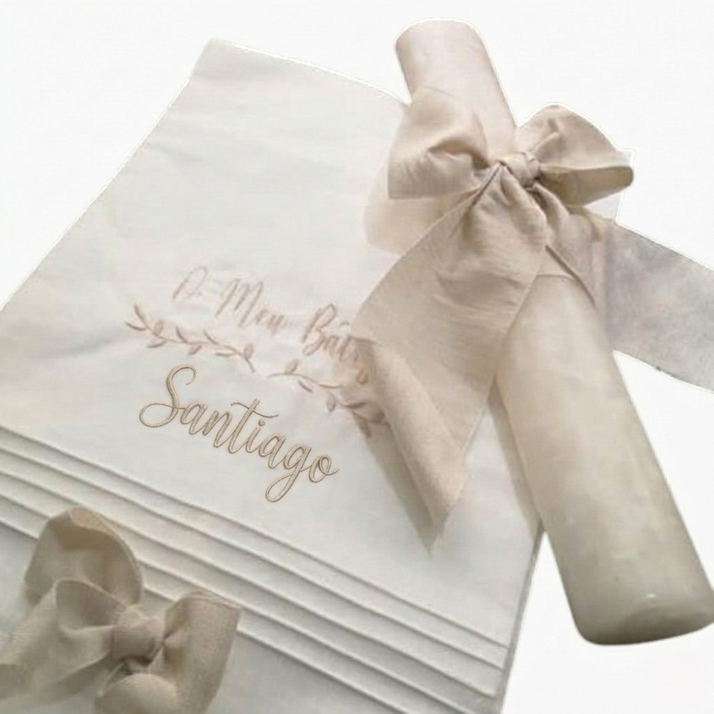 Vela de Batismo Pure Elegance Personalizável