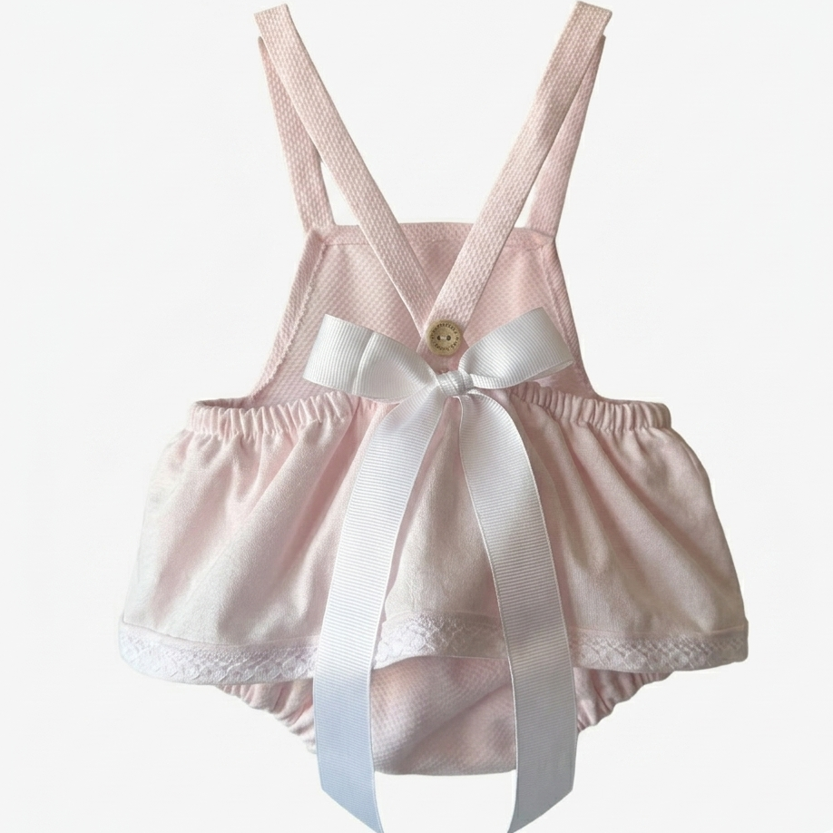 Romper Jardim Encantado Rosa com Laço Delicado