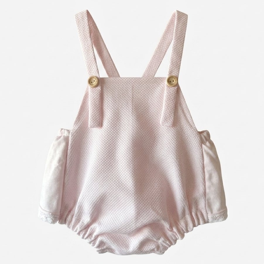 Romper Jardim Encantado Rosa com Laço Delicado