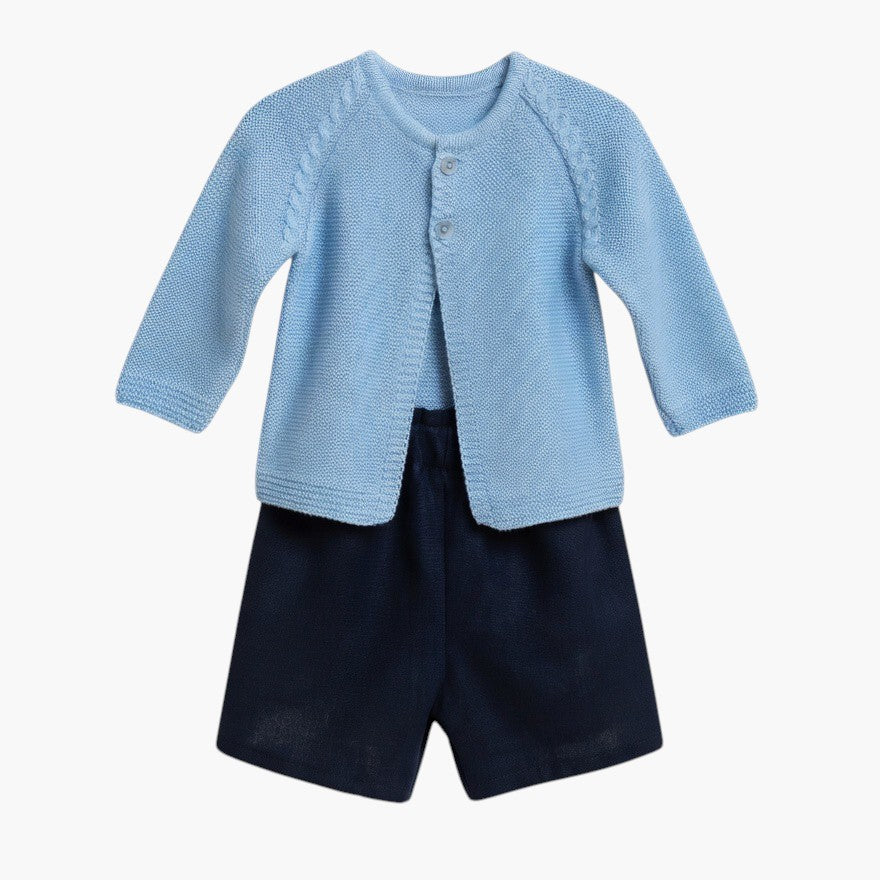 Conjunto de Bebé 2 Peças em Linho e Algodão Premium