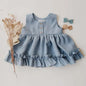 Vestido Tutu de 3 Camadas em Algodão e Linho para Bebé Menina