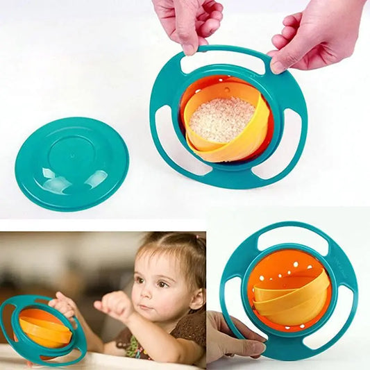 Taça Infantil Universal Rotativa 360° – Design Antiderrame
