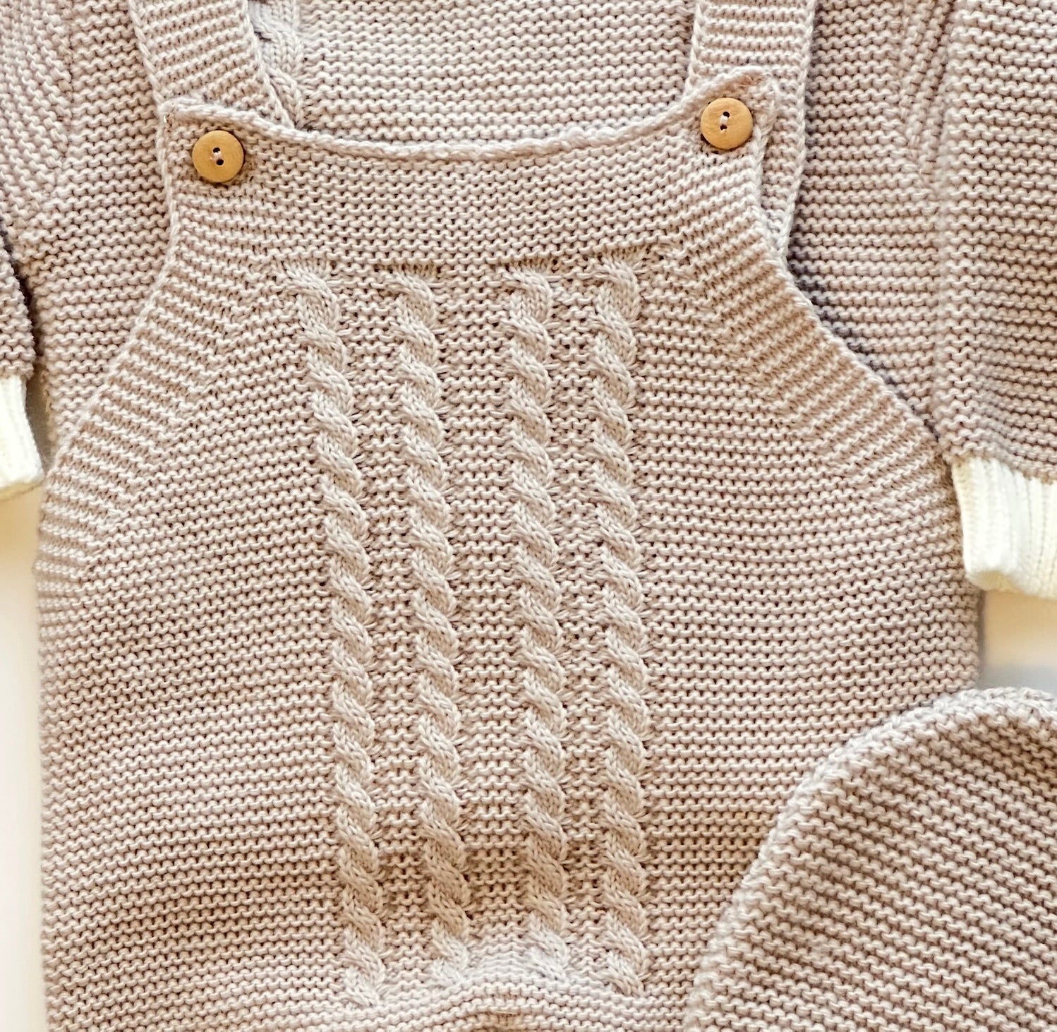 Conjunto de 3 Peças Bege Para Bebé