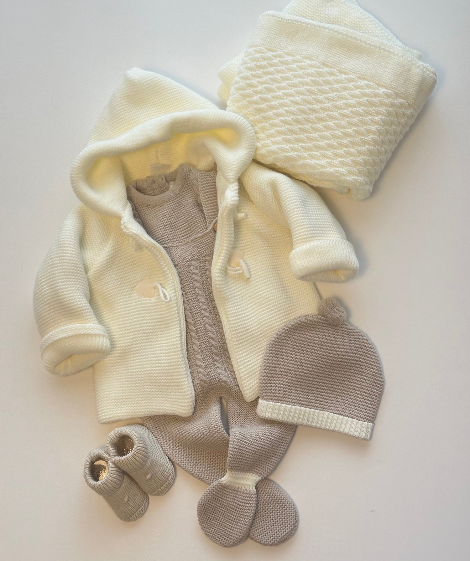 Conjunto de 3 Peças Bege Para Bebé