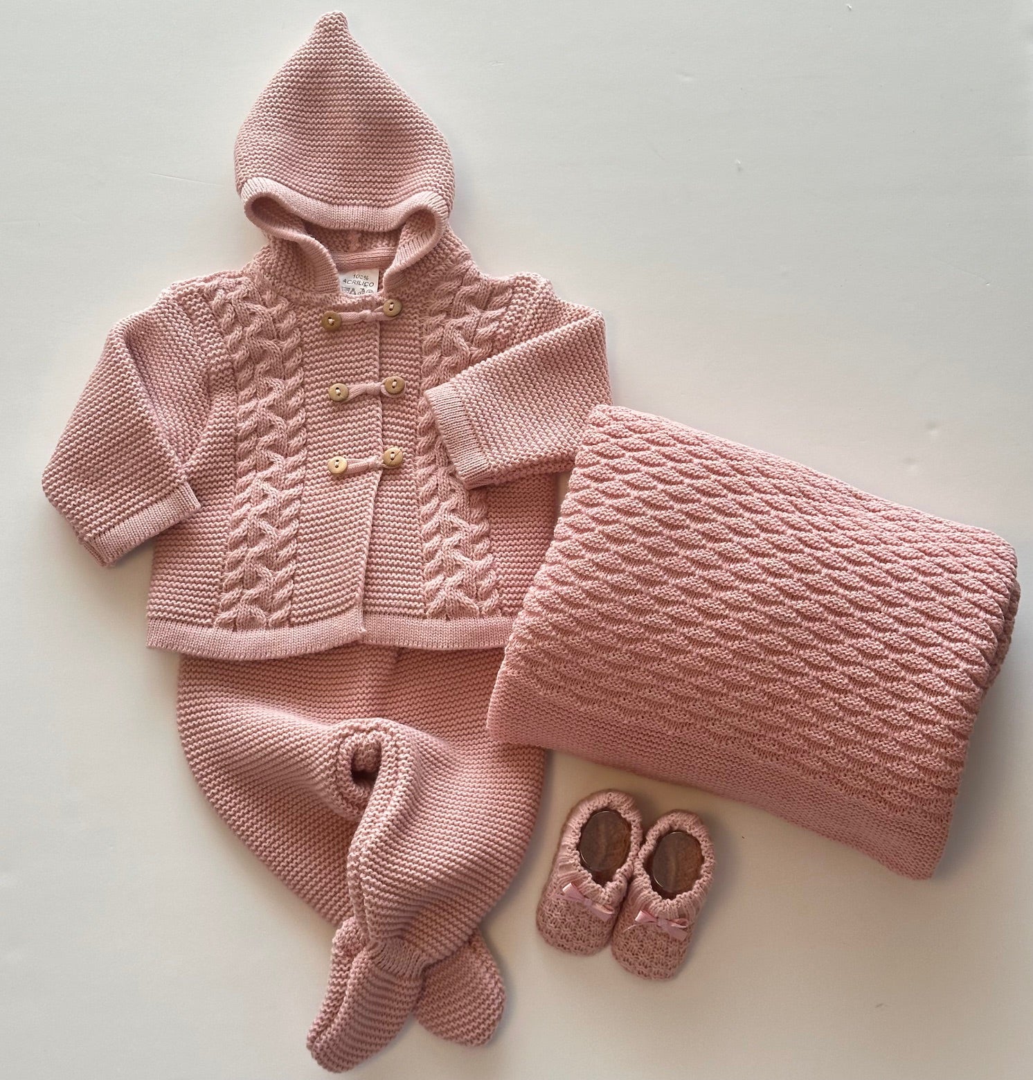 Conjunto de 2 Peças Para Bebé Rosa
