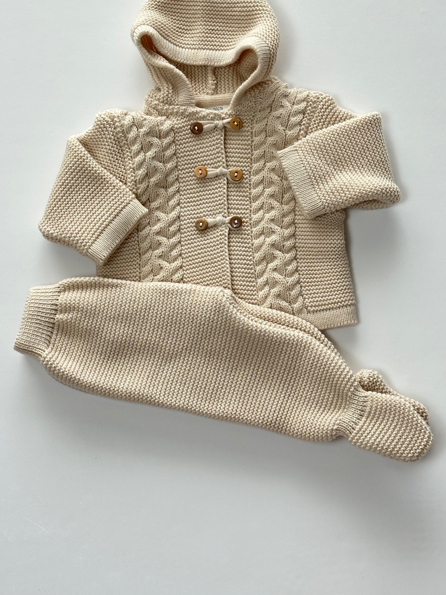 Conjunto de 2 Peças Para Bebé Bege