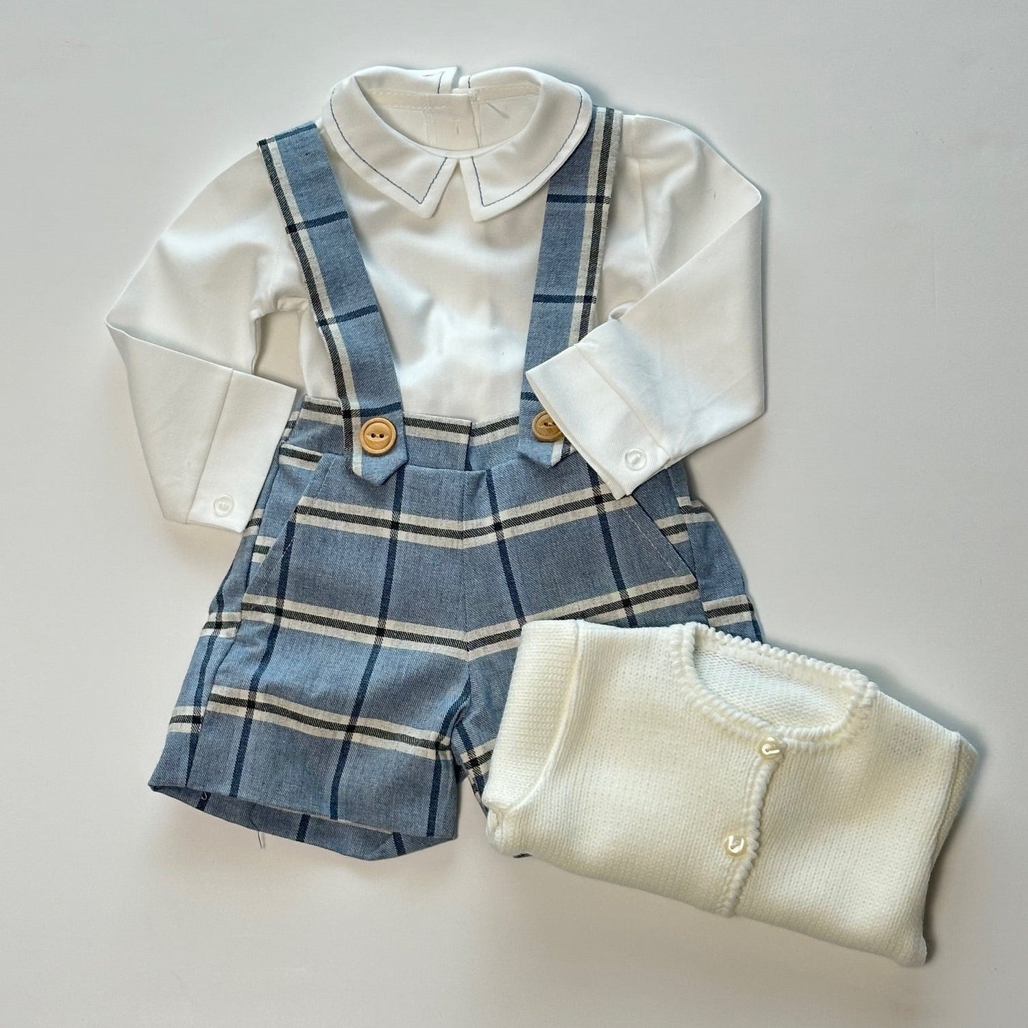 Jardineira em Algodão 2 Peças para Bebé