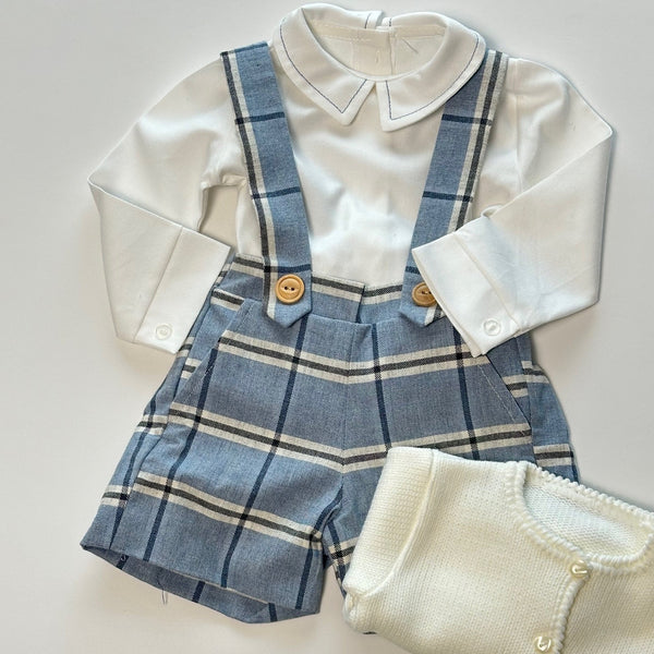 Jardineira em Algodão 2 Peças para Bebé