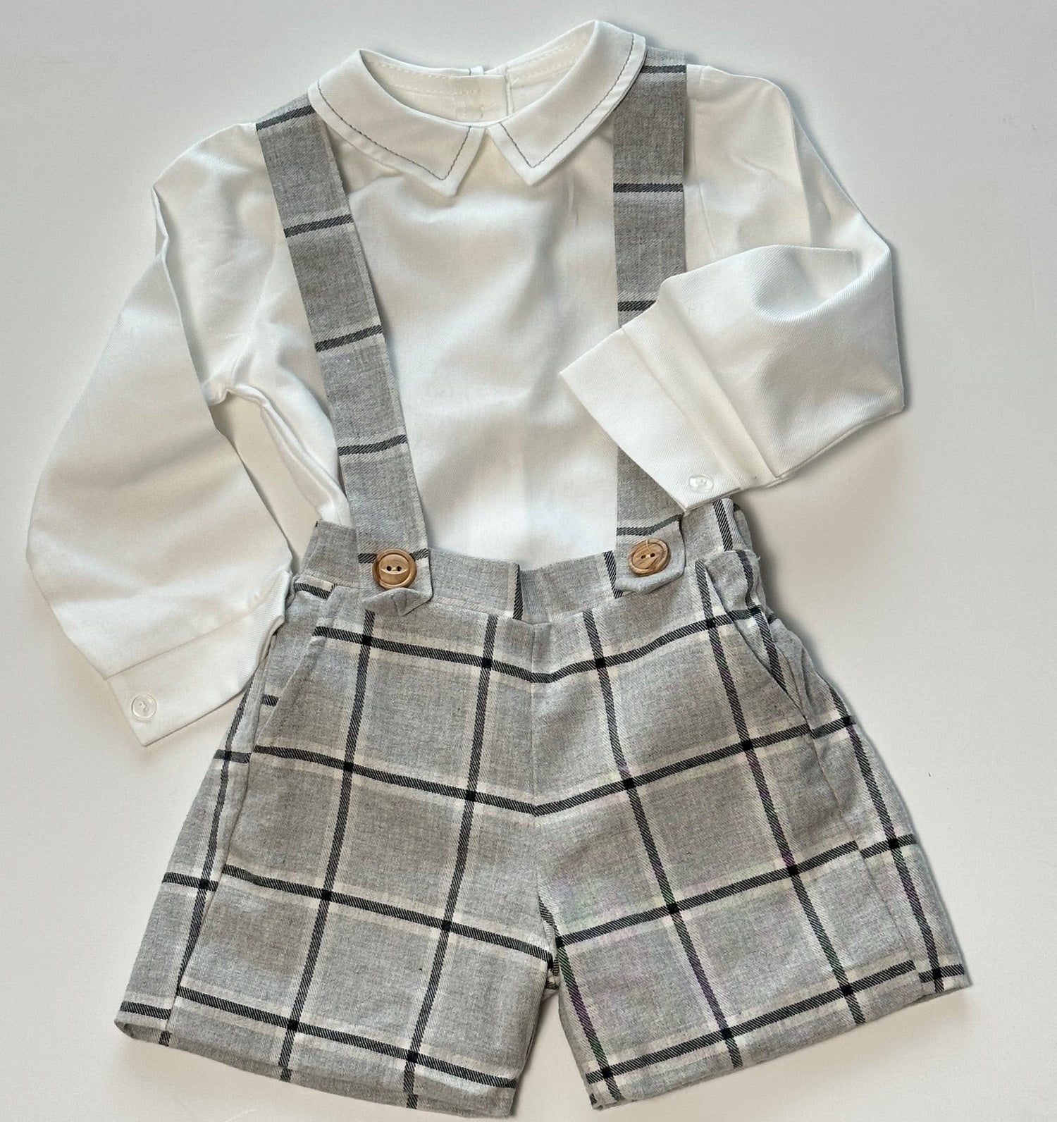 Jardineira em Algodão 2 Peças para Bebé