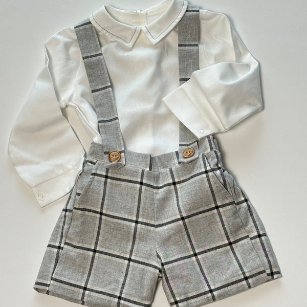 Jardineira em Algodão 2 Peças para Bebé