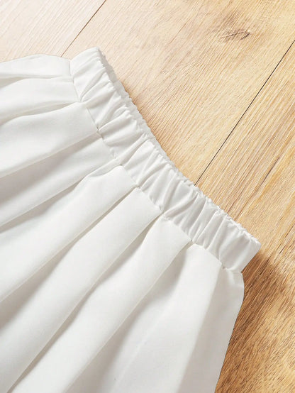 Conjunto de Verão para Bebé - Vestido em Duas Peças com Saia Plissada