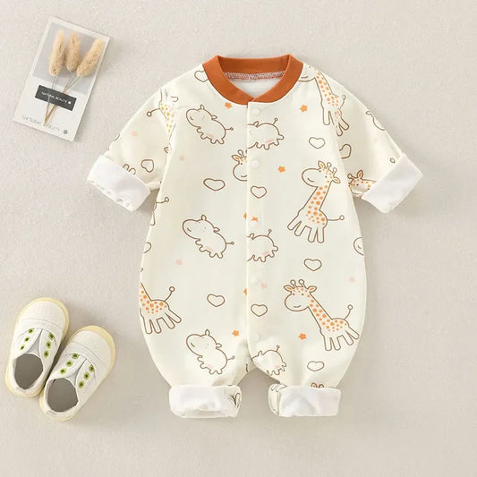 Babygrow de Algodão com Estampado Cartoon Manga Comprida