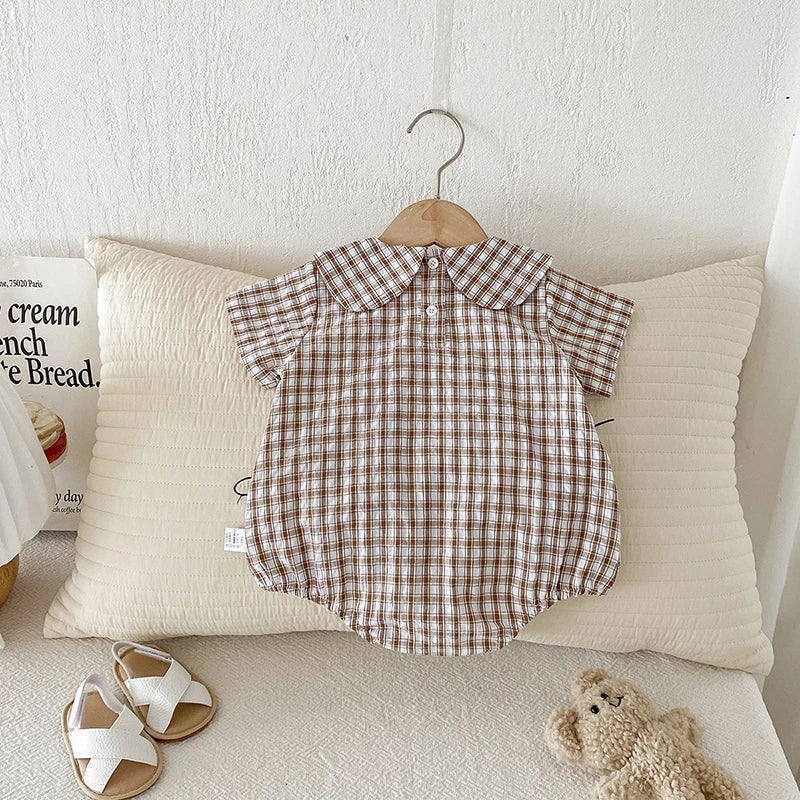 Babygrow de Verão com Padrão aos Quadrados